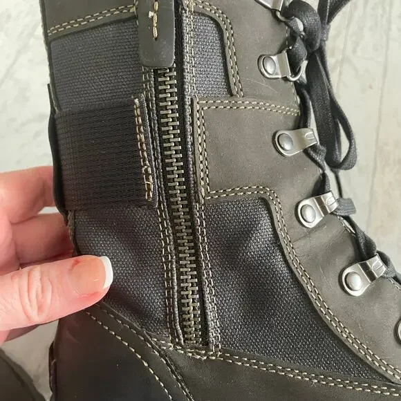 Sorel Emelie Conquest Explorer Lace Up Boots 7.5 Black Moto - Picture 5 of 8